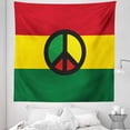 thumbnail image 1 of Jamaican Tapestry, Reggae Culture Peace Caribbean Country Flag Design Americas Rasta Culture, Fabric Wall Hanging Decor for Bedroom Living Room Dorm, 5 Sizes, Multicolor, by Ambesonne, 1 of 1