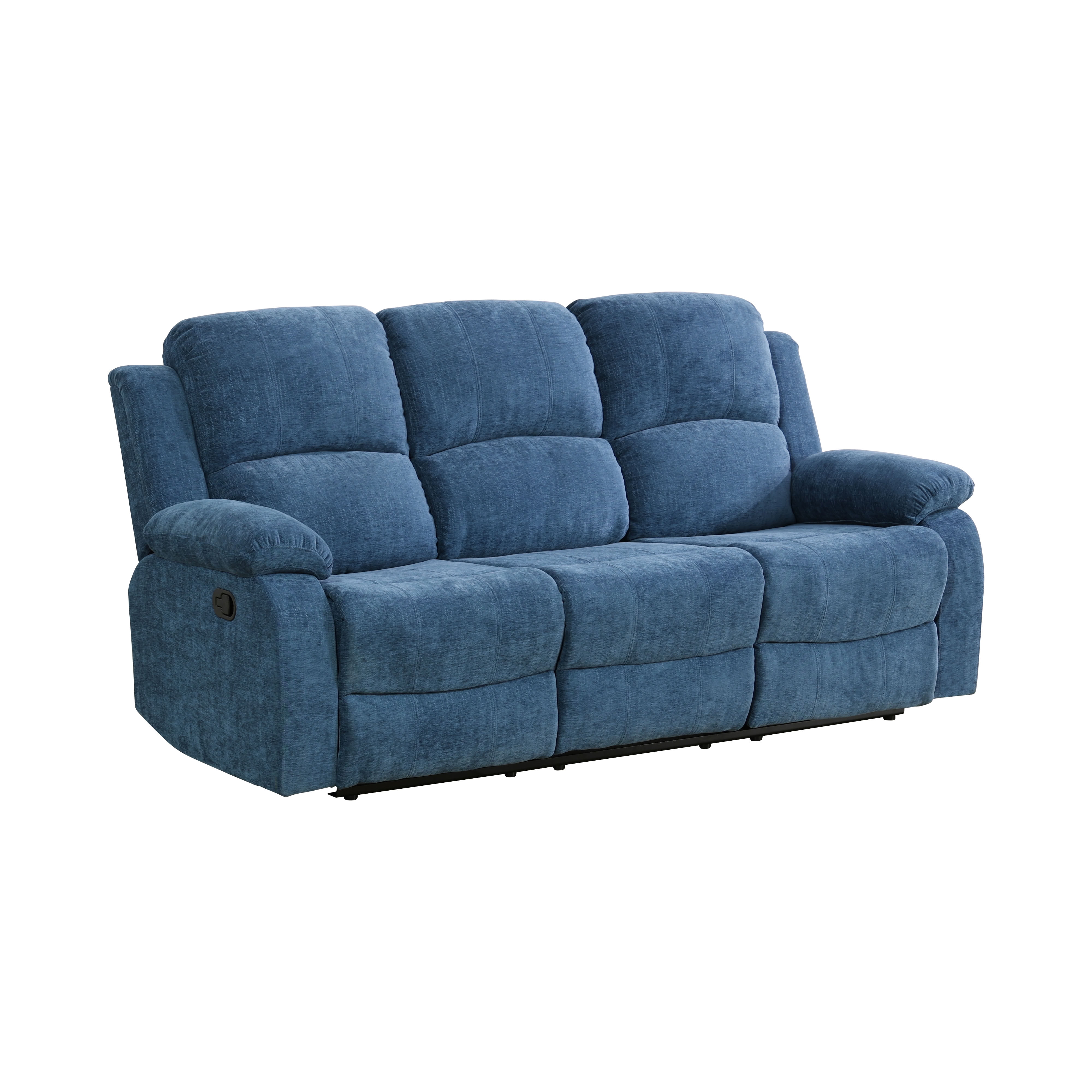 MAYEERTY 3-Seater Recliner Sofa, Wear-Resistant Fabric with Reversible Coffee Table for Family Living Room