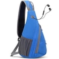 thumbnail image 2 of Sac à Dos Sling Hommes Femmes Sac d'Épaule Respirant Mode Léger Sac de Jour de Randonnée avec Trou d'Écouteurs Caché pour Randonnée Marche Voyage, 2 of 11