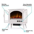 eFlame USA Jasper Freestanding Electric Fireplace Stove 3D Log and