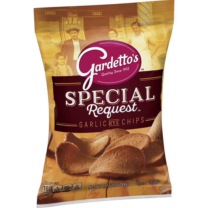 Gardetto's, Roasted Garlic Rye Chips, 4.75 oz. Bag