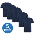 thumbnail image 2 of 5 Pack T Shirts for Men, 100% Cotton Crew Neck Tag Free Young Adult to Mens Shirt, 2 of 6