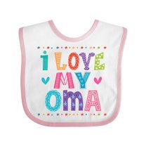Inktastic I Love My Oma Granddaughter Girls Baby Bib
