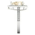 thumbnail image 3 of Halo Engagement Ring for Women - 2.36ct Natural Morganite in 14K White Gold Promise Ring, 3 of 6