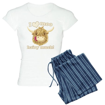 CafePress - Wee Hamish Loves Moo! Pajamas - Women s Light Pajamas