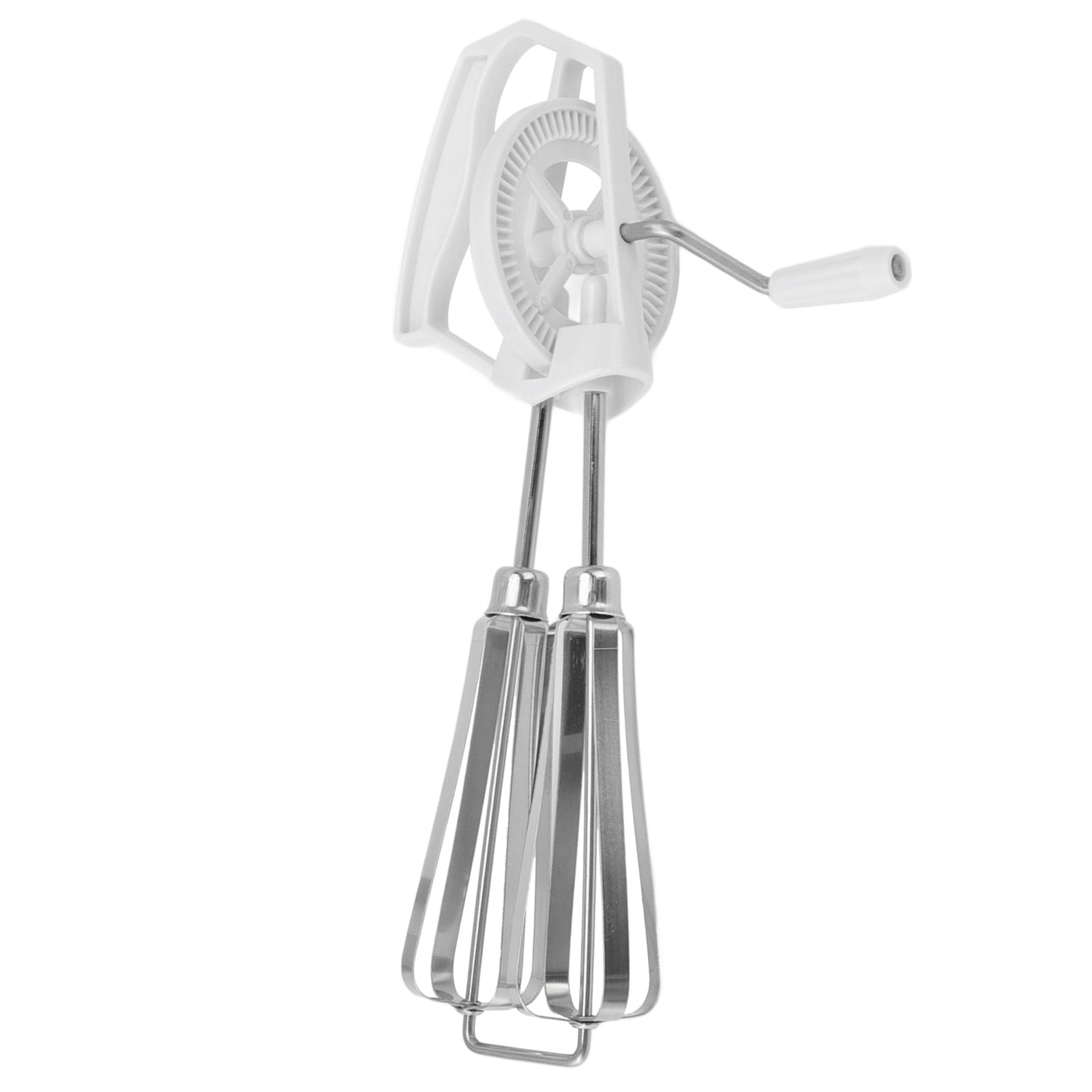 Manual Hand Mixer, Stainless Steel Hand Crank For Kitchen White