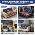 thumbnail image 6 of Xixirimido RV Couch Covers for Sofa Bed 2-Piece Stretchable Backrest & Seat Covers for Jackknife Sofa Bed Anti-slip Camper Couch Covers, Vintage Distressed US Flag, 6 of 7