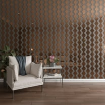Ekena Millwork 94"H x 1/8"T Gypsum Adjustable Acrylic Decorative Slat Wall Panel Kit, Bronze Mirror (contains 14 Slats   1 Straight Edge Starter Slat)