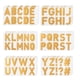 thumbnail image 1 of Calcomanías de letras de 1 pulgada, 300 piezas, 24 hojas de calcomanías de letras del alfabeto DIY en oro rosa, 1 of 6