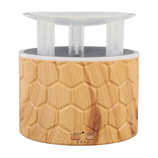 400ml Essential Oil Diffuser, Aromatherapy Air Diffuser Quiet Cool Mist Humidifier with Timer Auto Shut Off Night Light for Home Bedroom Office
