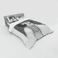thumbnail image 2 of Ambesonne Retro Bedding Set 4 Pcs, Bob Haired Posh Lady, Queen, Black Grey and White, 2 of 2