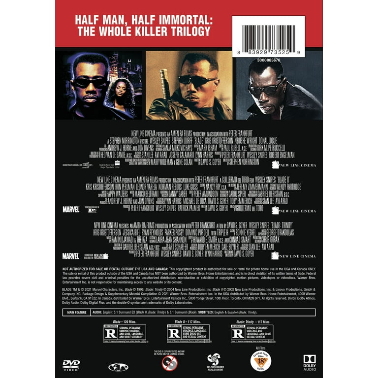 新品同等 DVDブレイド3部作 BLADE COMPLETE BOX Blade 1-3 (Box Set) [DVD] - Walmart.com