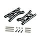 thumbnail image 5 of 2 piezas de brazo de suspensión delantero RC, metal, modificación de brazo inferior delantero, repuesto negro y plata, 5 of 9