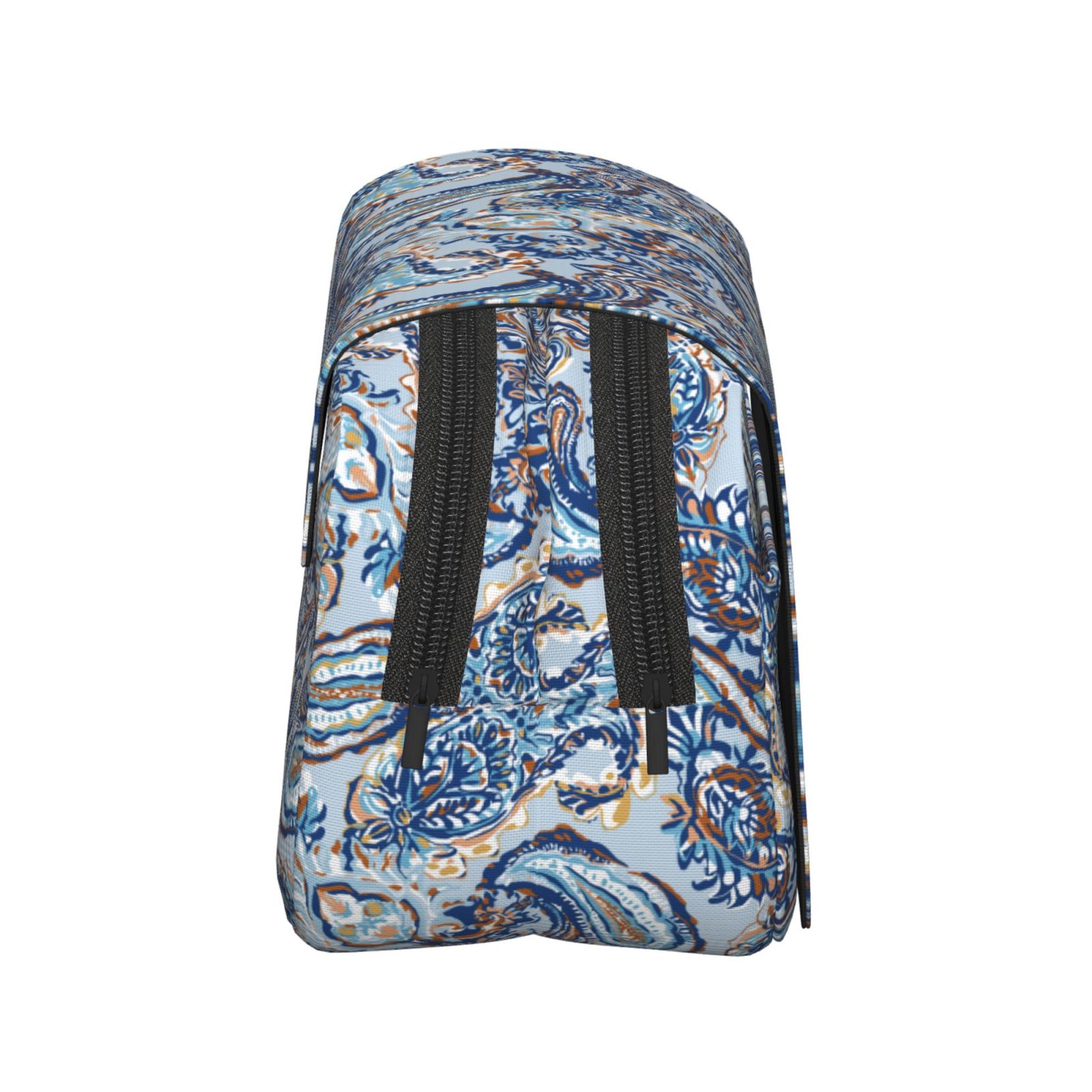 Rateoe Paisley Floral Branches Pattern Double Clamshell Pen Case, Storage Organizer with Two Zipper Compartments– Holds Up to 50 Pencils & Pens