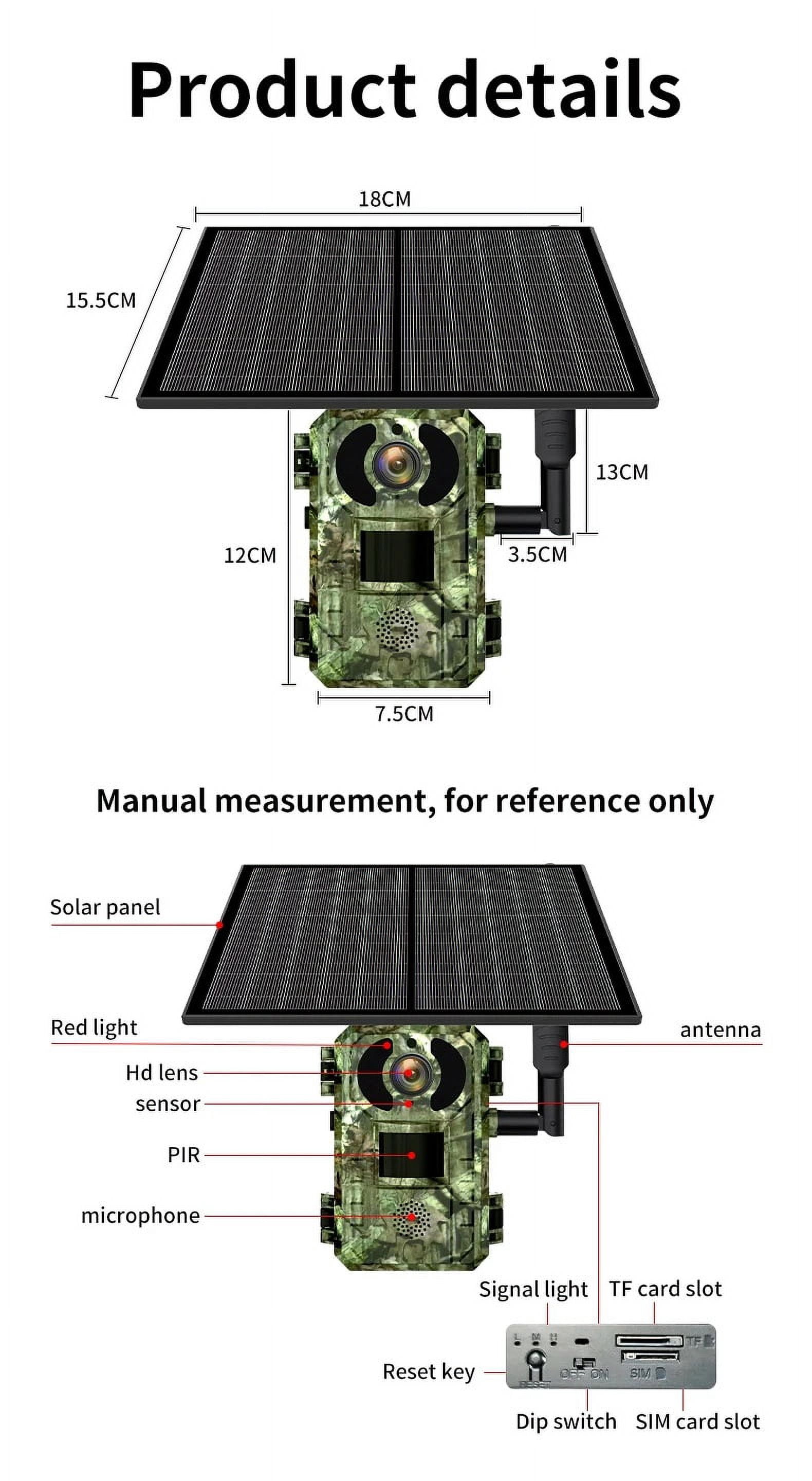 Boavision 4G Cellular Solar IP66 Waterproof 2.5K 14 MP Hunting Game Camera