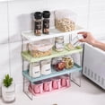 thumbnail image 5 of 1pc Multifunctional Storage Racks Household Sundries Makeup Organizer Space Saving Kitchen Seasoning Bottle Storage Shelf, 5 of 9