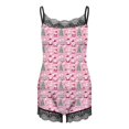 thumbnail image 3 of Women Christmas Pajamas Two Piece Satin Christmas Pajamas Cami Top Short Pajama Set For Women Womens Loungewear Comfy Sets For Women, 3 of 4