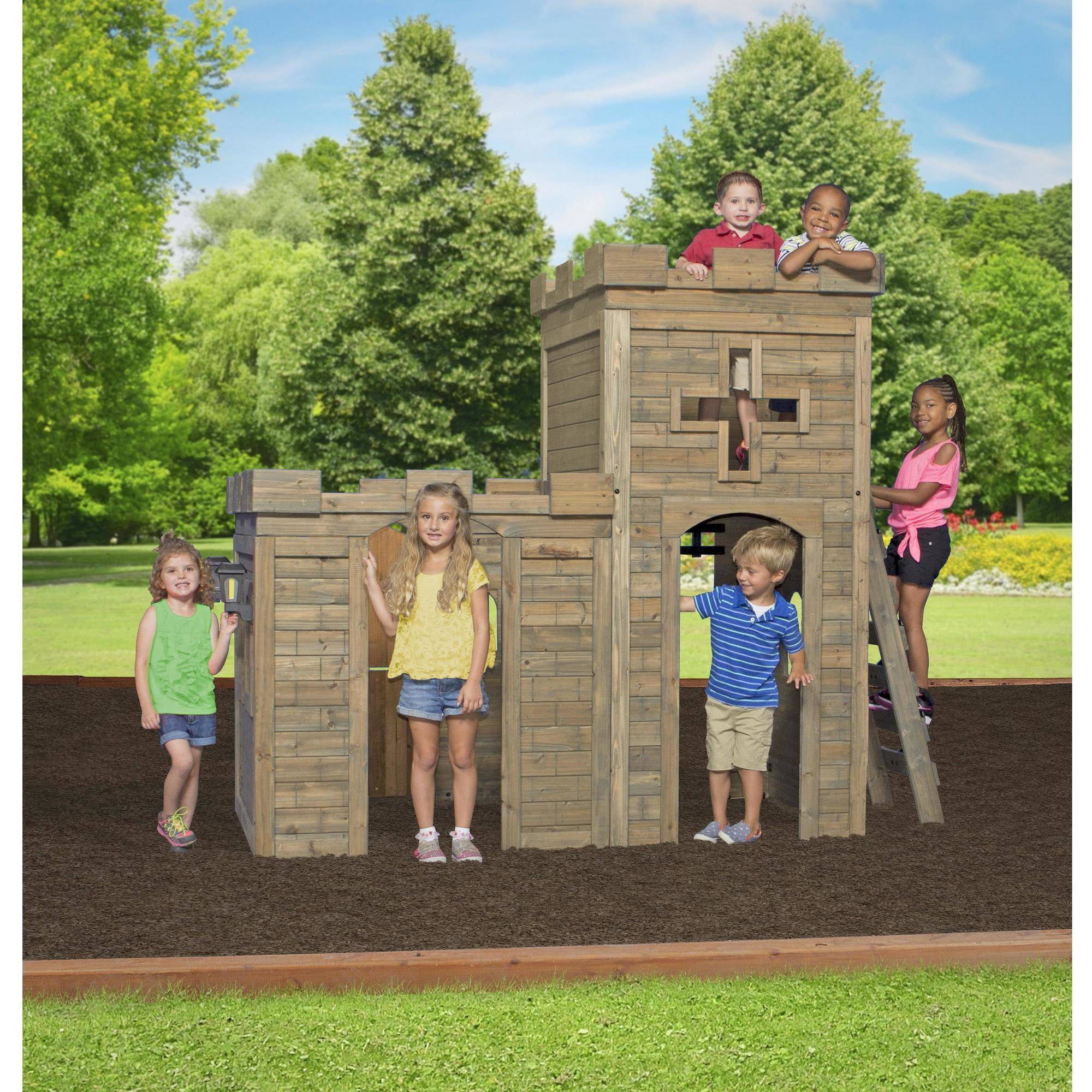 Backyard Discovery Windsor Castle Wooden Playhouse Walmart Com