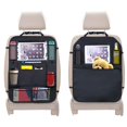 thumbnail image 1 of Car Organizer, 2-Pack Car Back Seat Organizer Storage Bag, Waterproof Backrest Protector Kick Mats, Tablet Holder Car Organizer with Multi Pockets, 1 of 5