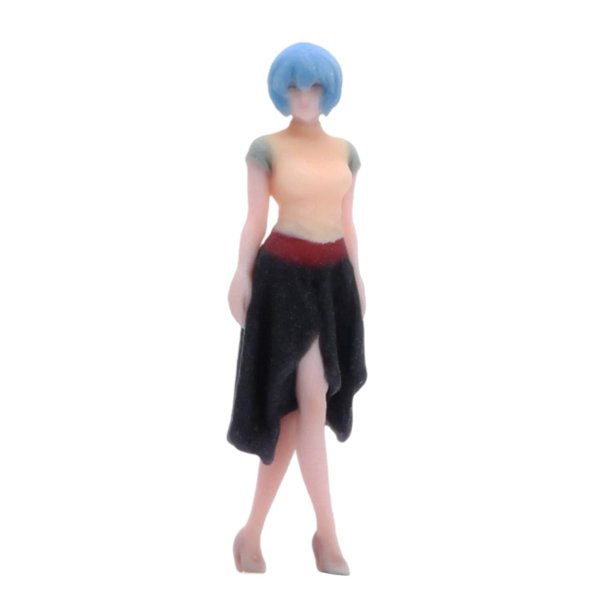 Figura femenina a escala 1:64, diseño de figura humana realista, resina simulada, fotografía. Estilo D