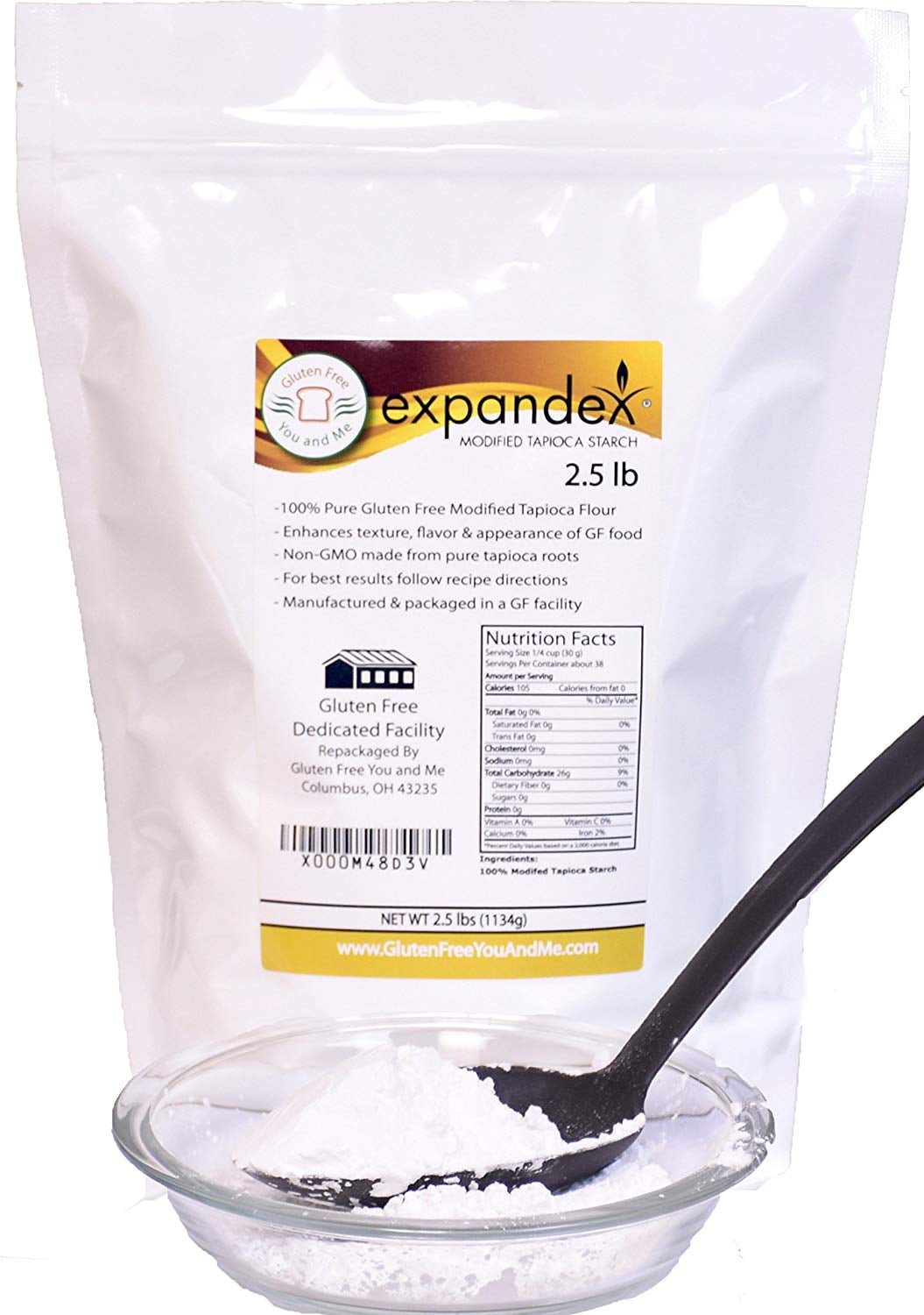 Judee's Gluten Free Expandex Modified Tapioca Starch 2.5 lb/40 oz