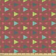 thumbnail image 2 of Ambesonne Colorful Fabric by the Yard Upholstery, Geometric Triangle Pattern, 1 Yard, Multicolor, 2 of 5