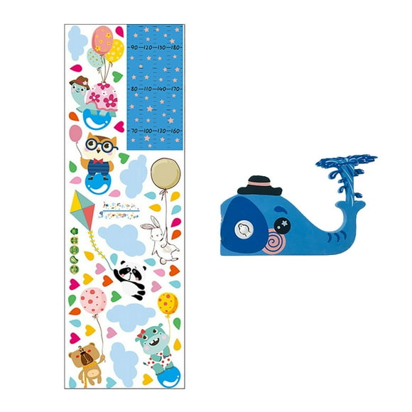 Stickers for Kids Removable Children 3D Height Chart Measure Wall Sticker Decal for Kids Baby Room