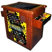 Pac-Man’s Pixel Bash Cocktail Table – Wood Grain