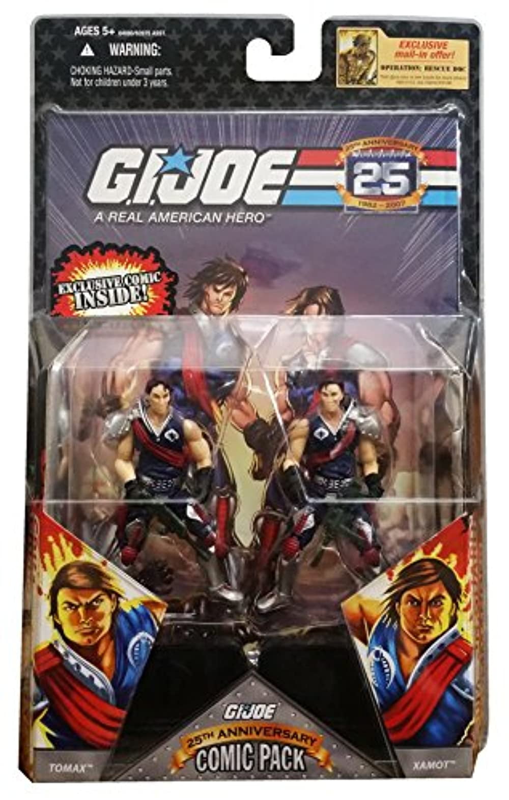 GI Joe 25th Anniversary Wave 3 Comic Pack Tomax & Xamot
