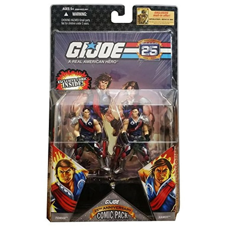 GIJOE 2体　GIジョー オマケ付き GI Joe 25th Anniversary Wave 3 Comic Pack Tomax & Xamot Action