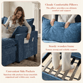 thumbnail image 4 of OLINOA 108" Modular Sectional Sofa with Double Ottomans, Ultra-Soft Chenille U-Shaped Sectional Couch, Deep Seat Convertible Sofa Bed with Side Pockets & Extra Pillows for Living Room, Blue, 4 of 9