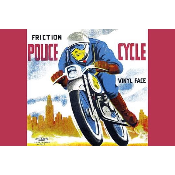 Friction Police Cycle-Fine Art Canvas Print (20" x 30")