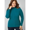 thumbnail image 5 of Jessica London Women's Plus Size Ribbed Cotton Turtleneck Sweater, 5 of 5