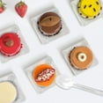 thumbnail image 5 of 100 Pack Mini Plastic Dessert Plates with Tasting Spoons, 2.5 Inch Small Clear Disposable Square Appetizers Trays for Party Serving. Home Decor, Etc., 5 of 6
