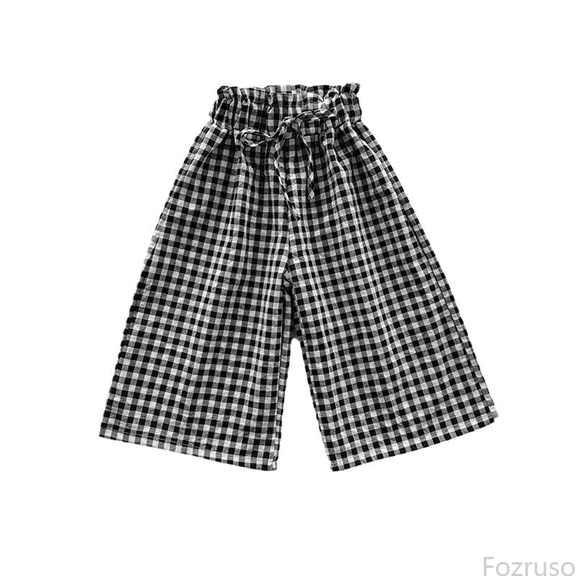 Fozruso Girls Loose Sweatpants Toddler Toddler Girl Boy Classic Pants Plaid Elastic Jogger Gingham Long Pants Summer Fall Wide Leg Pants Sizes 18-24 Months