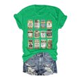 thumbnail image 1 of iTNHFP Vêtements pour Femmes T-Shirt Décontracté à Manches Courtes Col Rond Imprimé Saisonnier, 1 of 3