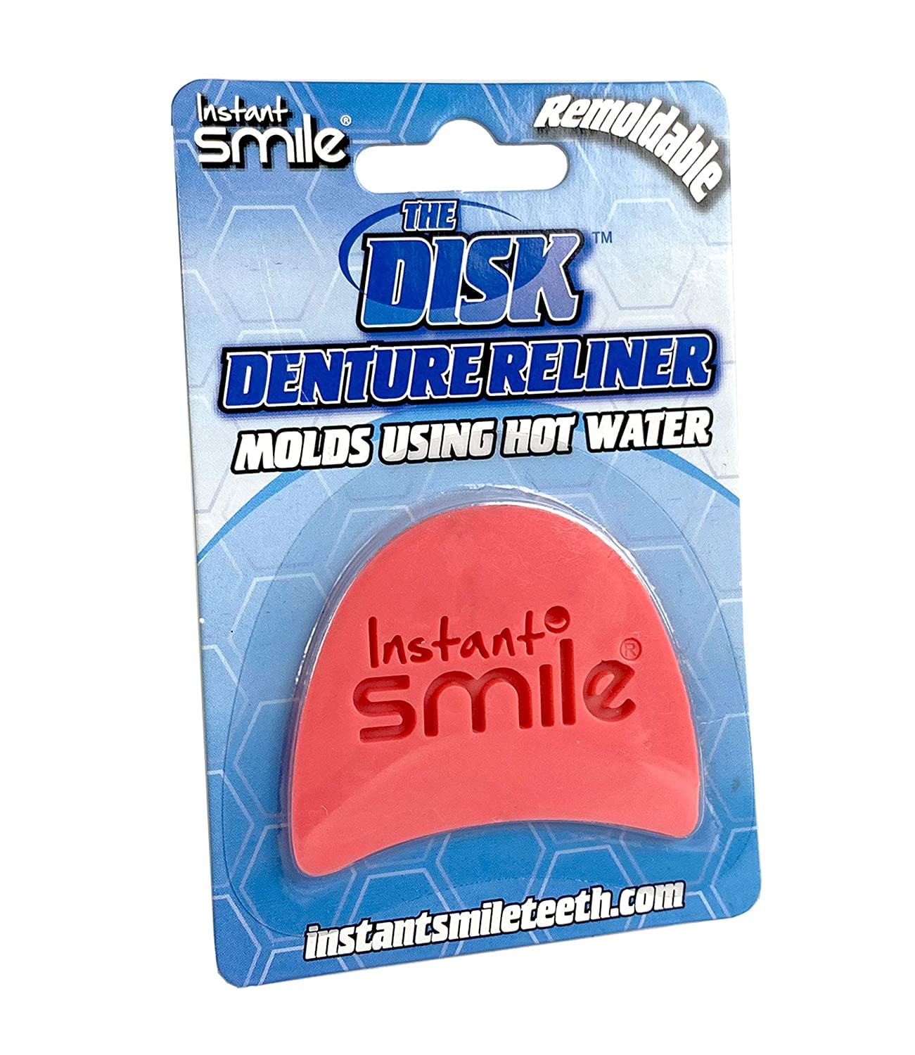 The New Remoldable Disk Denture Reliner by Instant Smile Reline Kit
