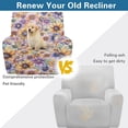 thumbnail image 4 of Yuyamidu Boho Reclining Chair Covers 4 Pieces Floral Print Recliner Covers That Stay in Place Non Slip Lazyboy Cover for Recliner Chair Washable Furniture Protector, 4 of 8