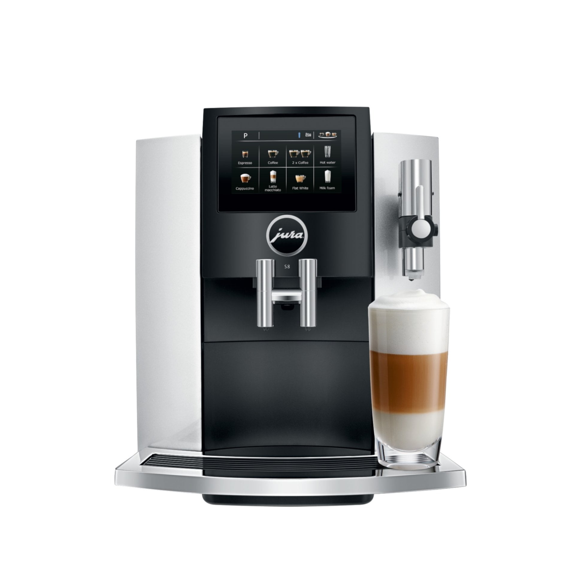 índice sala ala Jura S8 Automatic Coffee & Espresso Machine | Moonlight Silver - Walmart.com