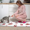 thumbnail image 3 of White Christmas Santa Pattern Kitchen Rugs Sets Of 2,Anti Fatigue Kitchen Mat Rugs Non Slip Washable,Decorative Kitchen Floor Mats for Kitchen,Sink,Laundry,17"x30"+17"x47", 3 of 7