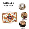 thumbnail image 5 of Amarainy Ornamental Floral Design Linen Table Mats Set of 4 for Home Kitchen Table Decor 12x18 inch, 5 of 5