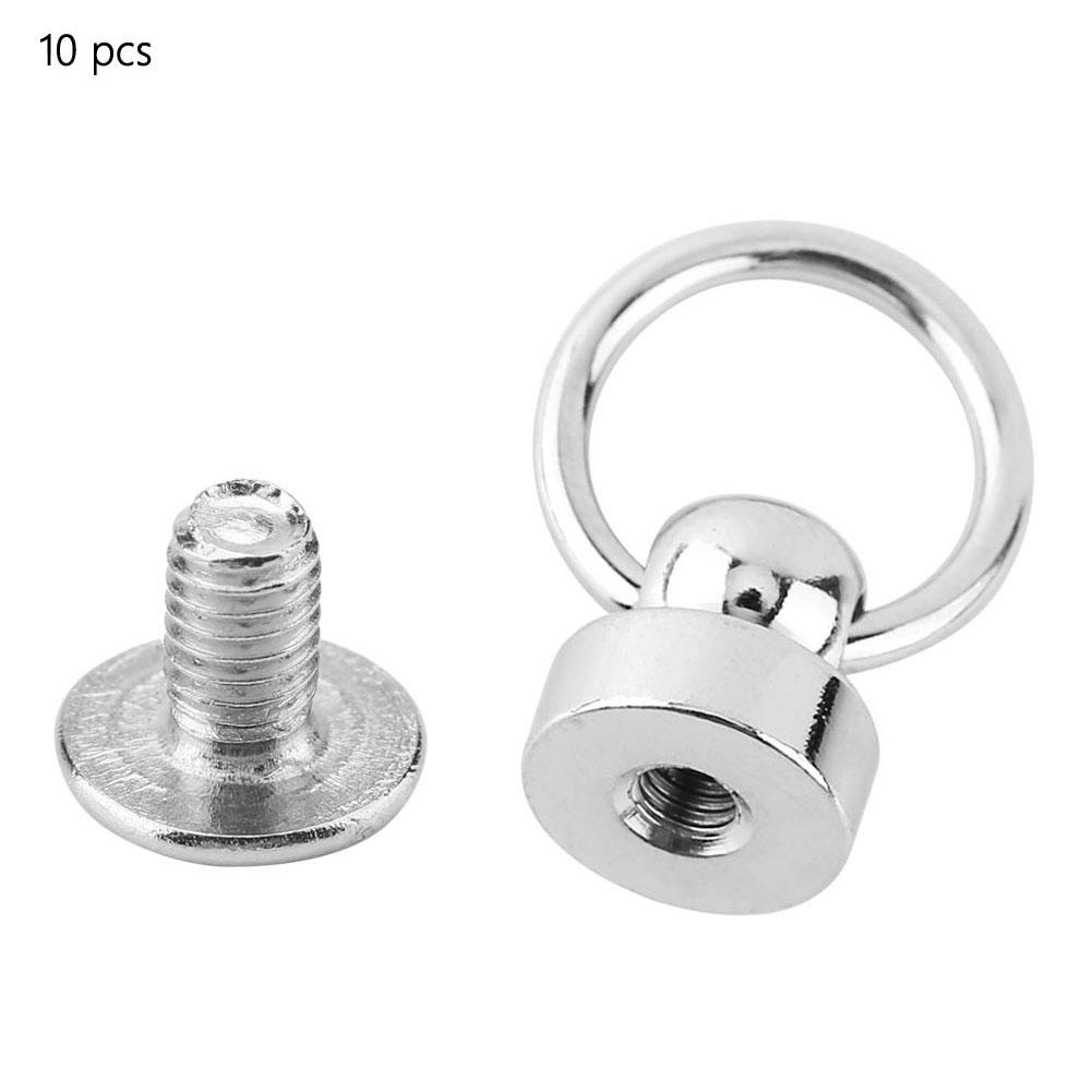 OTVIAP Rivet Stud,10pcs Brass Rivet Studs Screw Back Round Ring Head