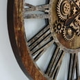 thumbnail image 5 of THE GEARS CLOCK Wall Clock with Real Moving Gears AM-LI_ 36 in Round Vintage-Brown, 5 of 9