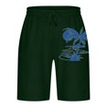thumbnail image 3 of Shorts for Men, Pants for Men, Mens Lace-Up Elastic Waist Pocket Exercise Pocket Beach Pants Sports Running Shorts Gym Workout Shorts Sports Training Shorts, 3 of 4