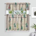 thumbnail image 5 of 3 PCS Moon and Stars Kitchen Curtains - Sci-Fi Lovers Design, Rod Pocket Window Treatment Panels, 5 of 5