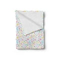 thumbnail image 2 of 1990s Soft Flannel Fleece Blanket, Cartoon Doodle Pattern with Pastel Retro Elements Cassette Cake Diamond Girly Theme, Cozy Plush for Indoor and Outdoor Use, 70" x 90", Multicolor, by Ambesonne, 2 of 5
