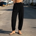 thumbnail image 5 of LIaqionyy Women Pants Casual Flowy Pant Elastic Waist Jogger Vacation Beach Lightweight Lounge Trousers with Pockets, 5 of 7