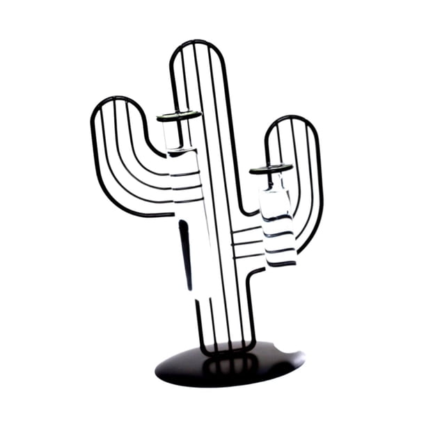 Macetero de cristal para escritorio, adorno de escritorio, artesanía fina versátil, soporte para plantas hidropónicas, soporte de Metal para decoración de Patio y jardín cactus