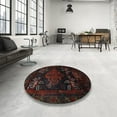 thumbnail image 4 of Ahgly Company Machine Washable Indoor Rectangle Traditional Burgundy Brown Area Rugs, 2' x 3', 4 of 7