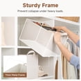 thumbnail image 5 of StorageWorks Large Fabric Storage Bins with Metal Frame, Collapsible Storage Baskets for Shelves, 2-Pack, Beige Cotton-Linen, 5 of 7